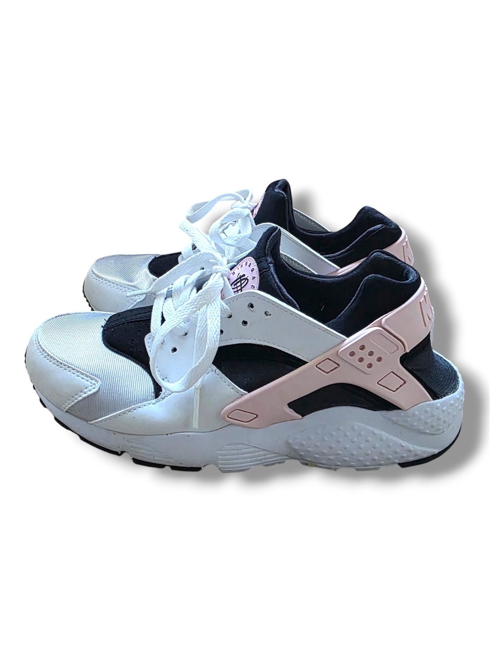 Nike Huarache Run Girls GS 'Grey Fog Pink Foam' Sneakers Size: 7Y
